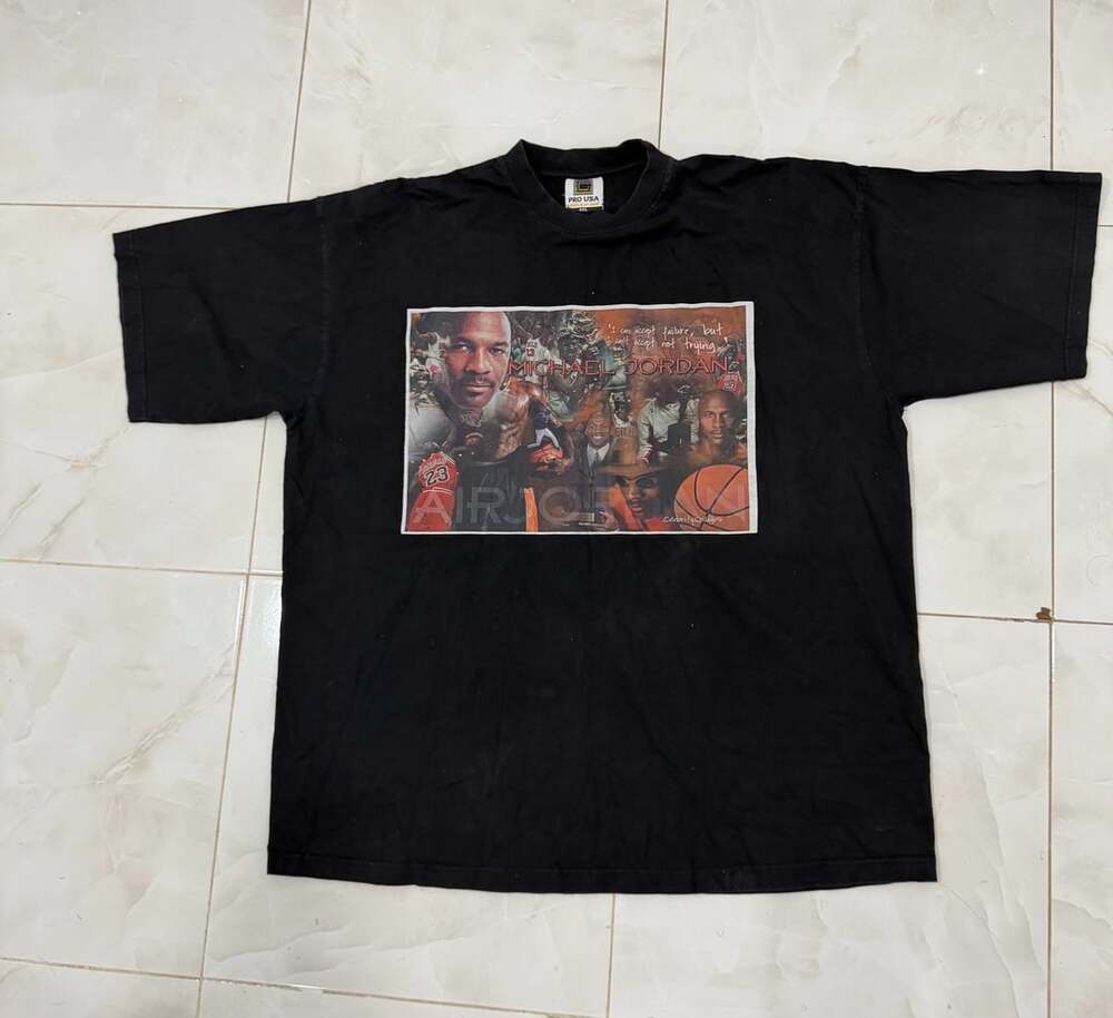 Vintage Pro USA Michael Jordan Celebrity Collages Graphic T-Shirt